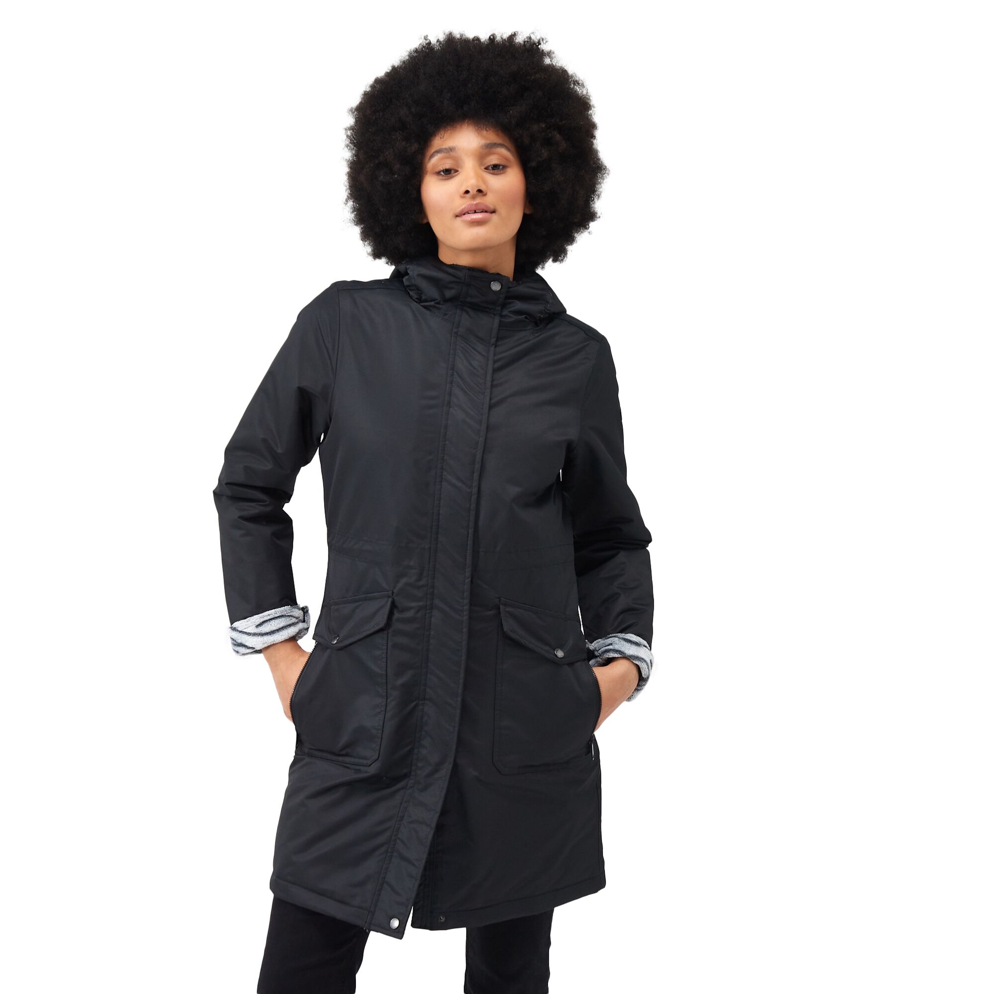 Regatta Women's Romine Waterproof Breathable Parka Jacket Black eBay